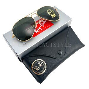 New Ray-Ban Aviator Sunglasses CLASSIC GREEN G-15 Lens - RB3025 - 58mm Standard